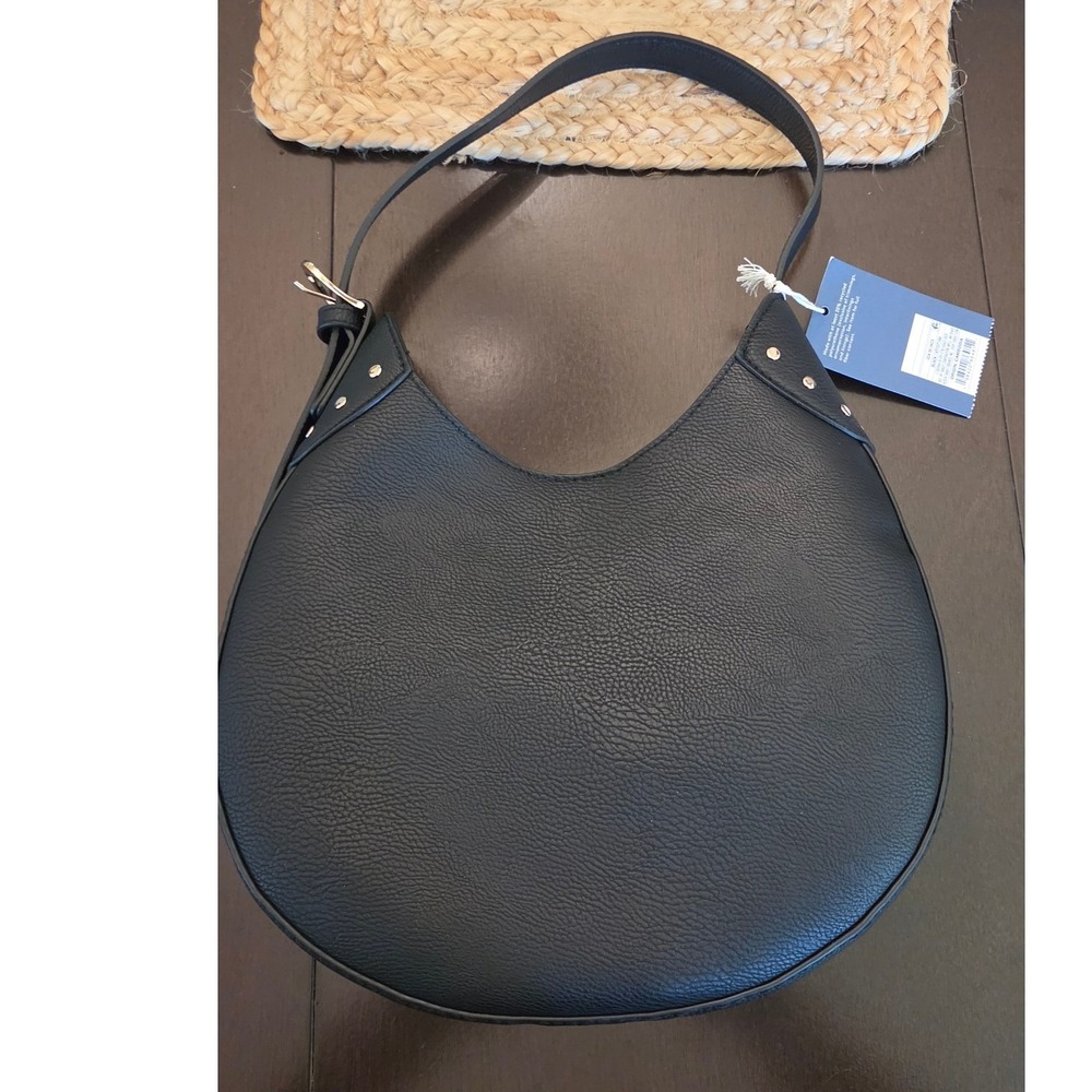 Universal Thread Hobo‎ Bag Womens OS Black New Studded Faux Leather Shoulder Bag